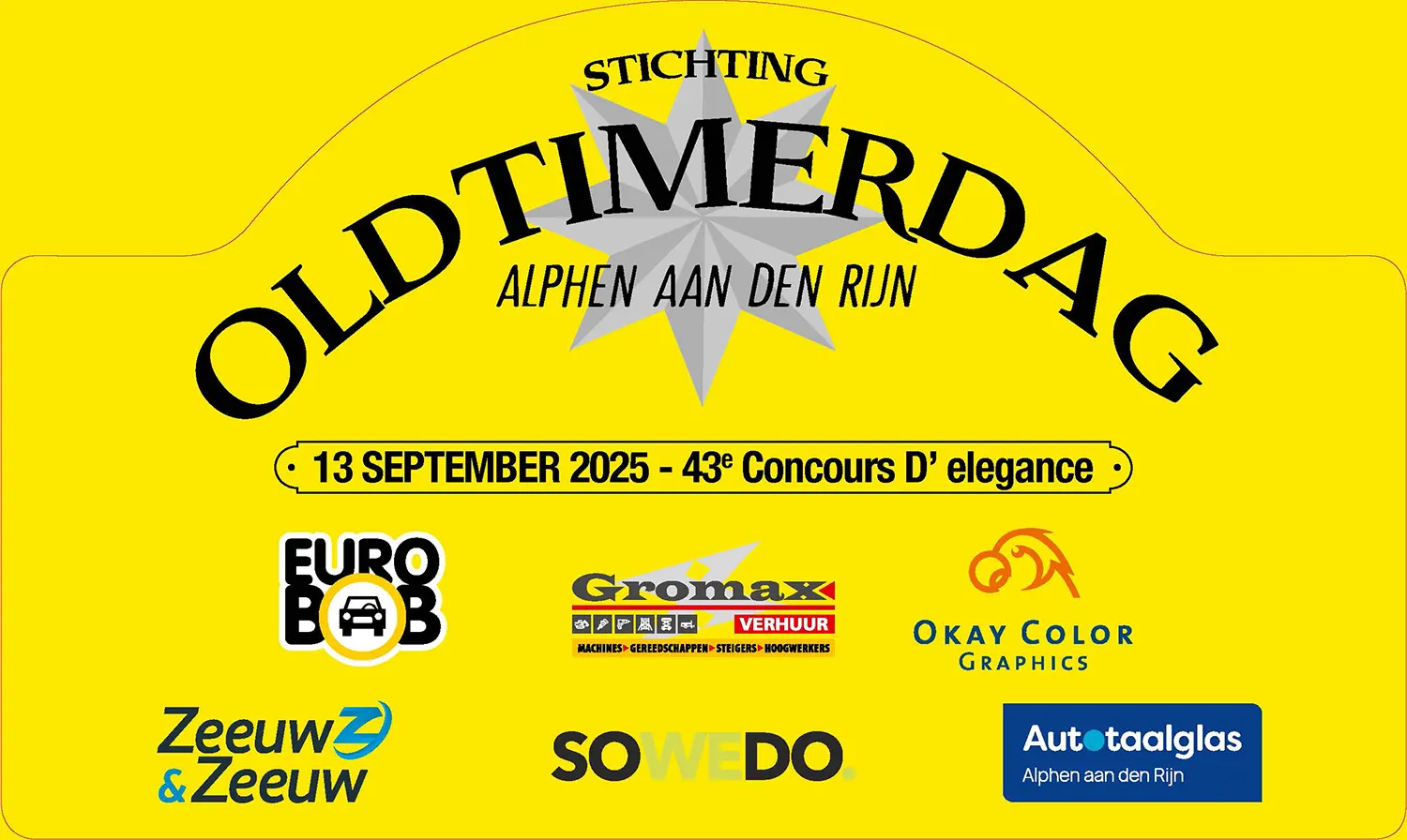 Oldtimerdag Alphen rallyschild 2025 Oldtimerdag Alphen rallyschild 2025